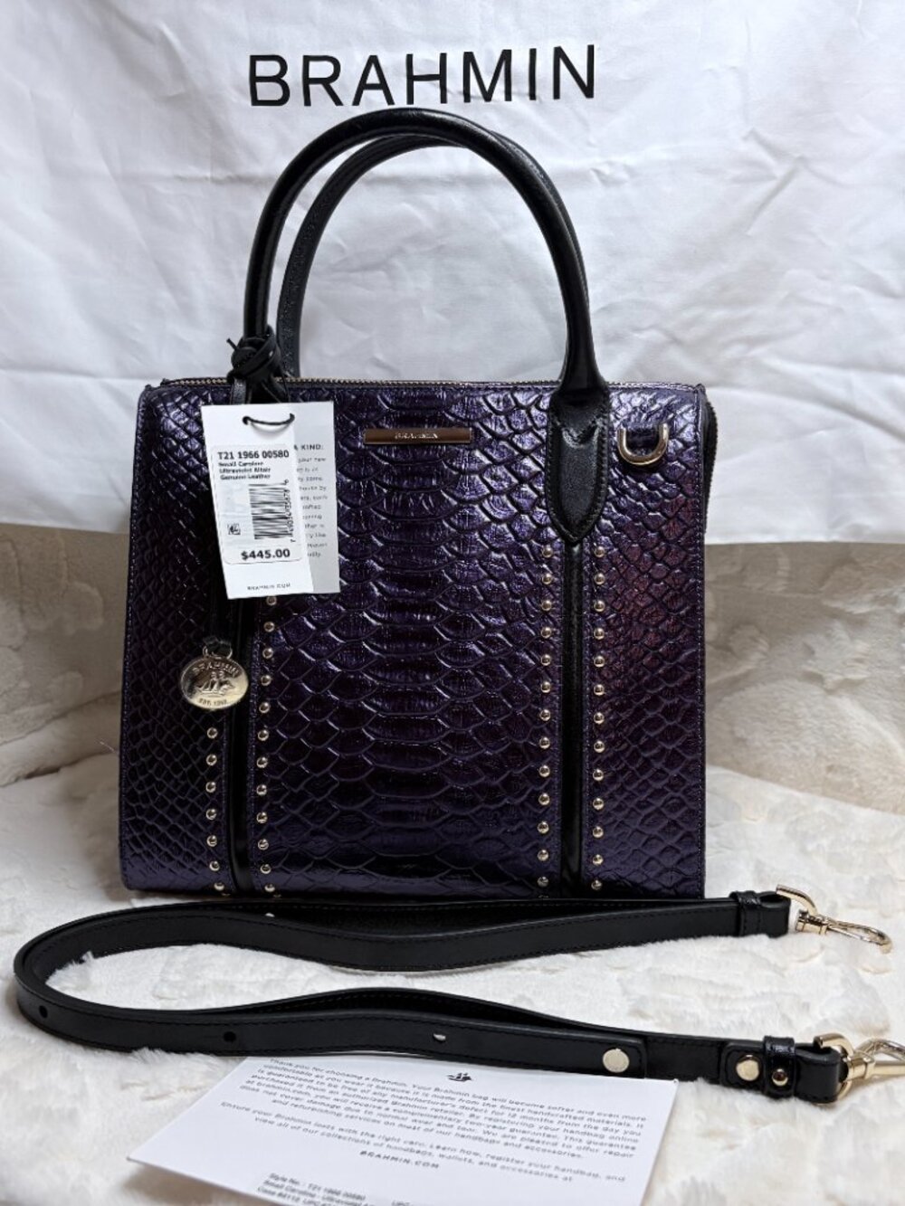 Brahmin Small Caroline Ultraviolet - Picture 4 of 9